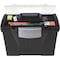 Storex Portable File Box w/Organizer, Ltr/Lgl, Black STX61510U01C - alternate 5